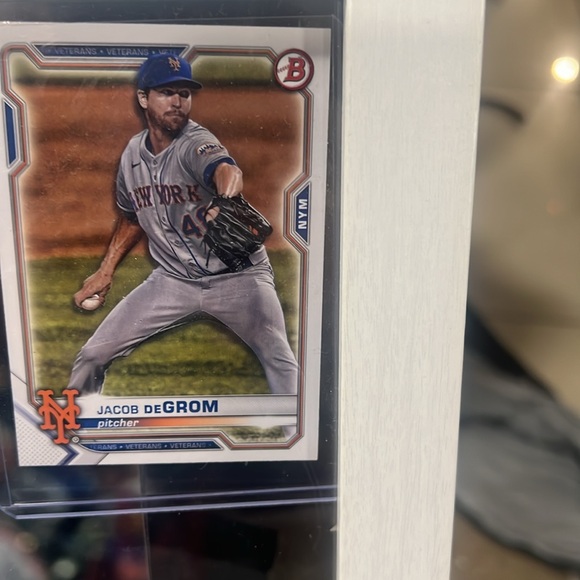 Jacob degrom rookie card and signed autograph 8x10 photo in 11x14 frame - Picture 6 of 8